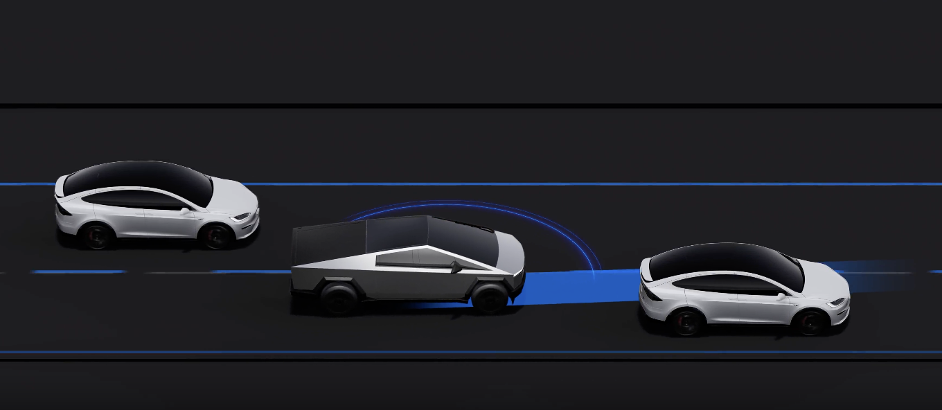 Tesla Cybertruck FSD Package animations (Or EAP I guess) 1702078050111
