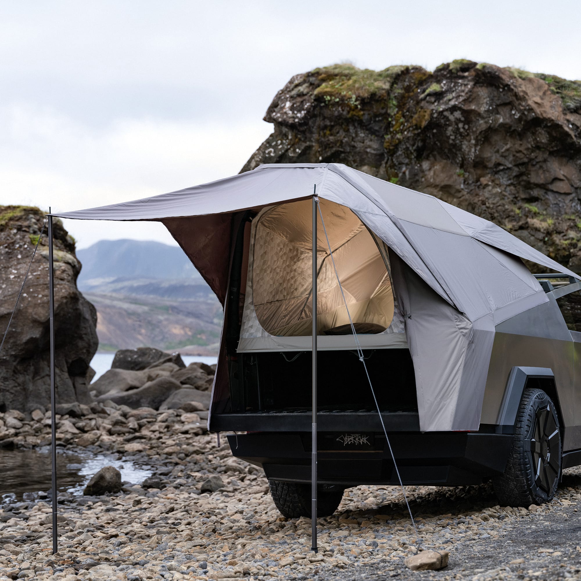 Tesla Cybertruck BaseCamp Bed Tent Cybertruck Official Accessory Priced at $2,975 {filename}