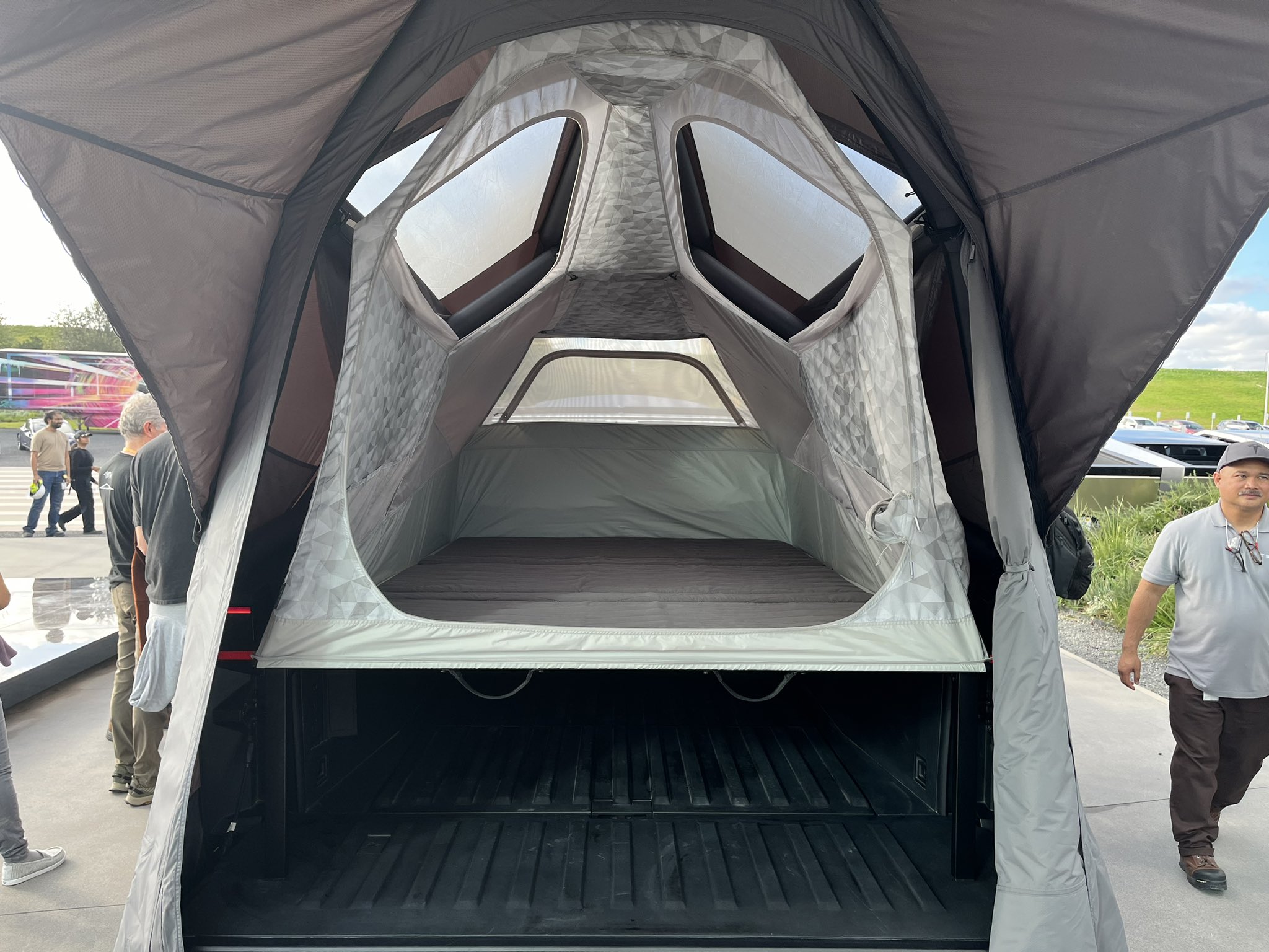 Tesla Cybertruck BaseCamp Bed Tent Cybertruck Official Accessory Priced at $2,975 BaseCamp bed tent Tesla Cybertruck 2
