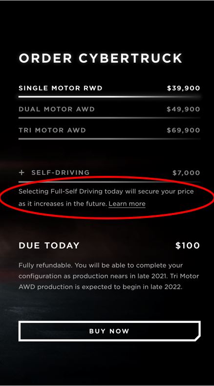 Tesla Cybertruck Cybertruck prices (from reveal night) adjusted for inflation circled.JPG