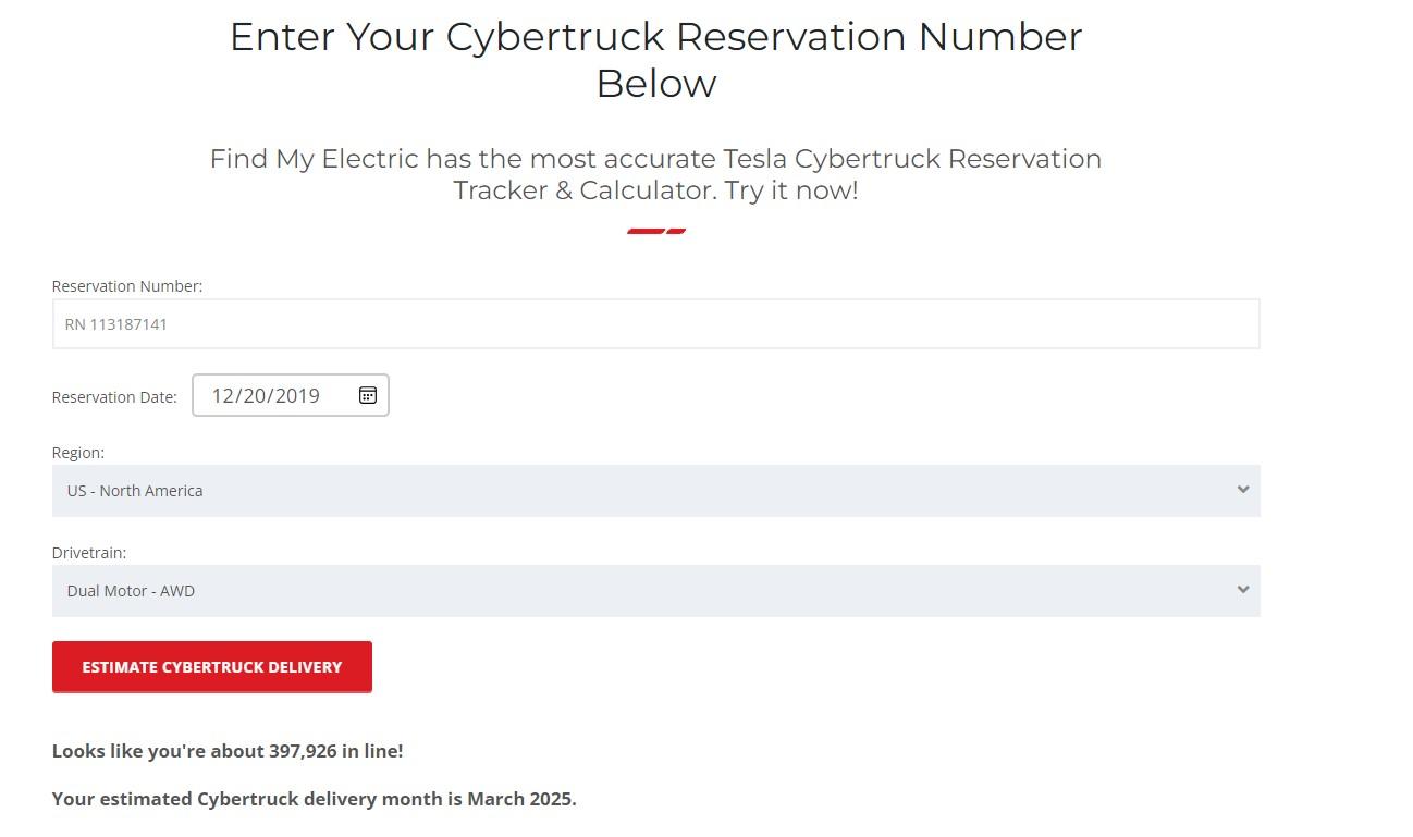 Tesla Cybertruck Where are you on the reservation list? CT Delivery estimate