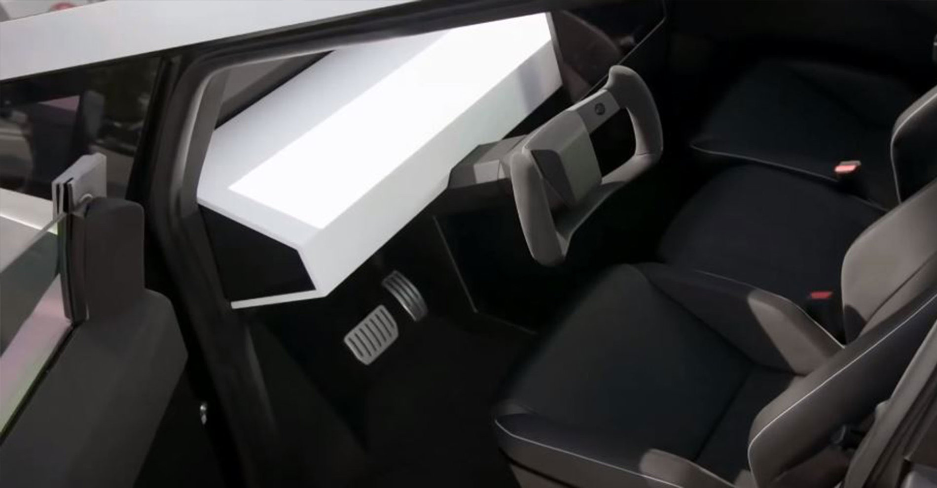Tesla Cybertruck Interior Side View Camera Screen Spotted?! CT-interior1