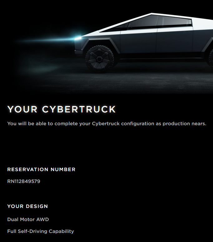 Tesla Cybertruck How do I know my FSD is locked in ct order