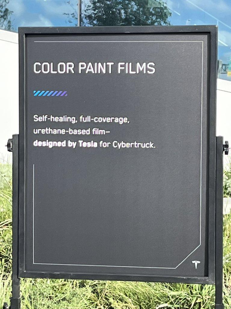 Tesla Cybertruck Cybertruck factory color wrap in WHITE or BLACK will cost $6,500. Satin stealth clear wrap costs $5K cybertruck factory wrap color paint films