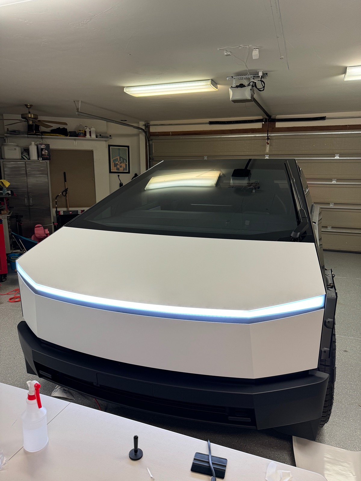 Tesla Cybertruck TSportline Satin White DIY Wrap IMG_3264