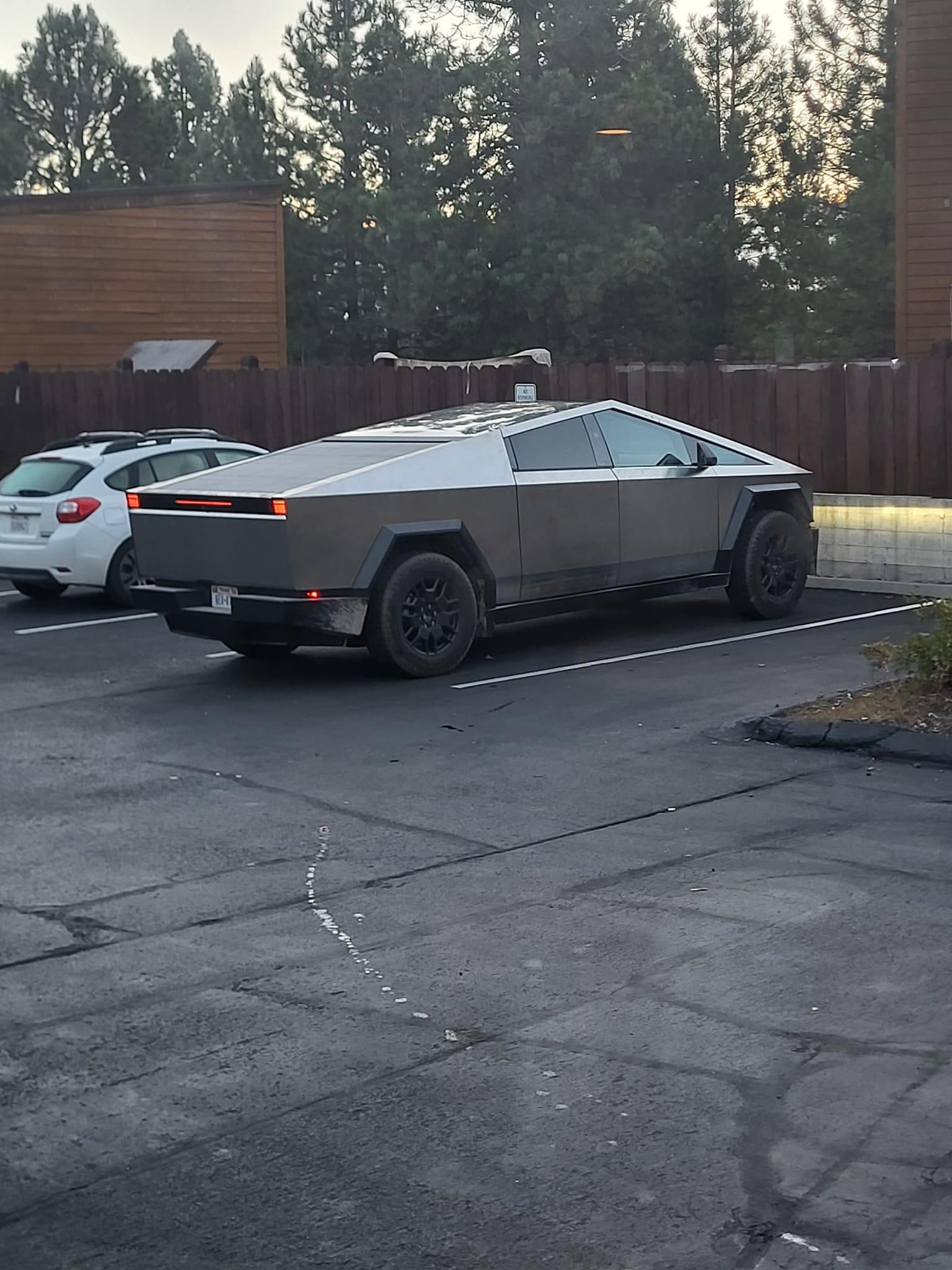 Tesla Cybertruck Cybertruck with partial white interior spotted in Truckee CA img_8832-jpe