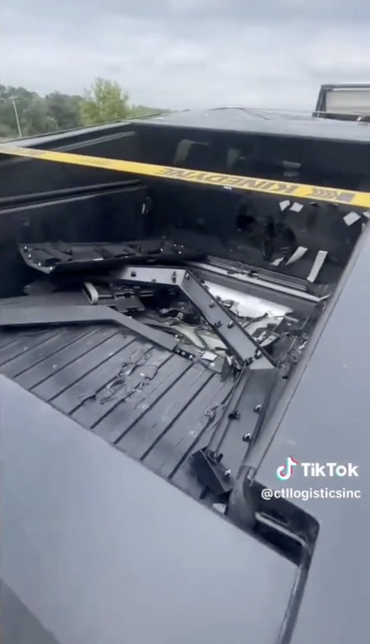Tesla Cybertruck Rollover Crash Tested Cybertruck w/ airbags deployed & smashed interior (back seat look)! Screenshot 2023-09-07 at 5.26.19 PM