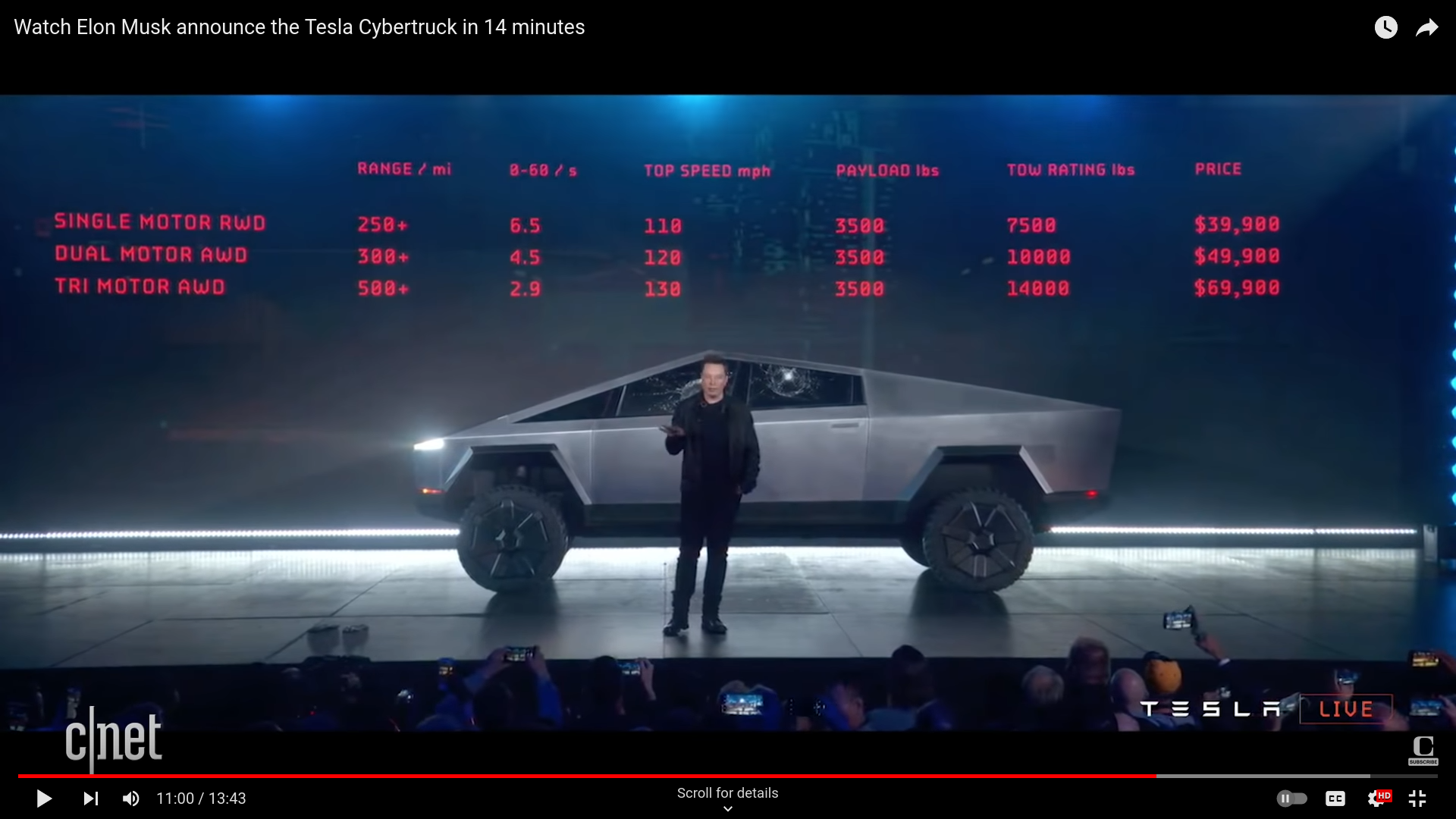 Tesla Cybertruck Was the Tri-motor at Launch Price a massively better deal than the Dual? Screenshot from 2022-08-23 07-55-31