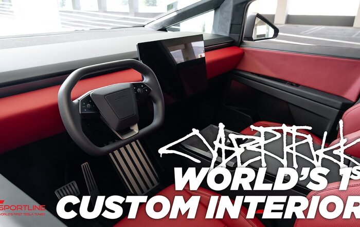 First Cybertruck Custom Interior. Red Makeover by T Sportline