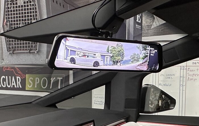 Digital Rear View Mirror Installed - WOLFBOX 12" Rear View Mirror Camera ... cheap and it works