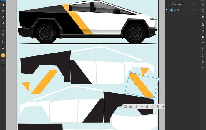 CybertruckWraps.us can help bring custom designed wrap to life!