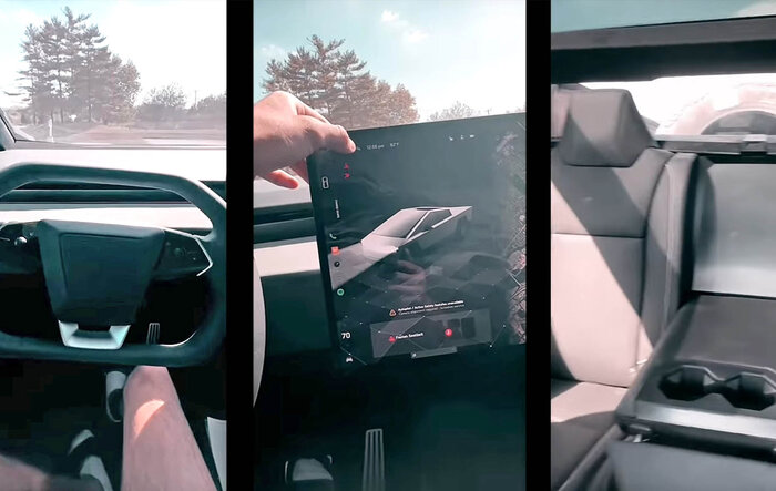 UI + Interior Video! Shot from Cybertruck driver seat 🎬
